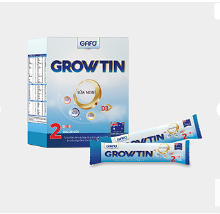 GROWTIN 2: Sản phẩm dinh dưỡng công thức với mục đích ăn bổ sung dành cho trẻ từ 1-3 tuổi (Túi giấy 18g/túi/20 túi)